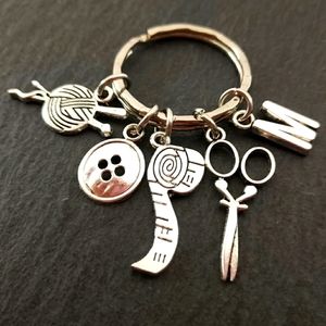 Sewing Keychain personalized knitting scissors